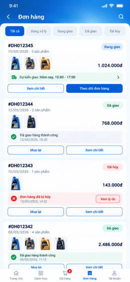 Thiết kế app dầu nhớt RPM