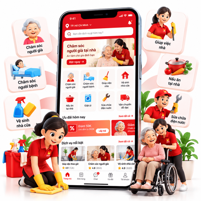San – Giải pháp chăm sóc toàn diện cho gia đình hiện đại
