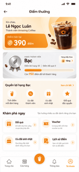 App dành cho chuỗi Coffee