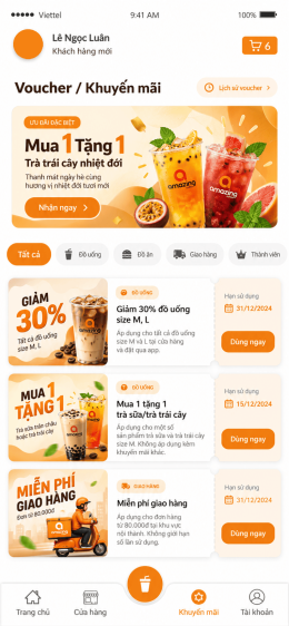 App dành cho chuỗi Coffee