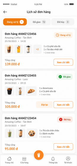 App dành cho chuỗi Coffee