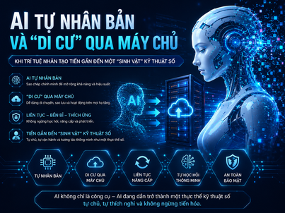 AI Tự Nhân Bản Và “Di Cư” Qua Máy Chủ – Khi Trí Tuệ Nhân Tạo Tiến Gần Đến Một “Sinh Vật” Kỹ Thuật Số