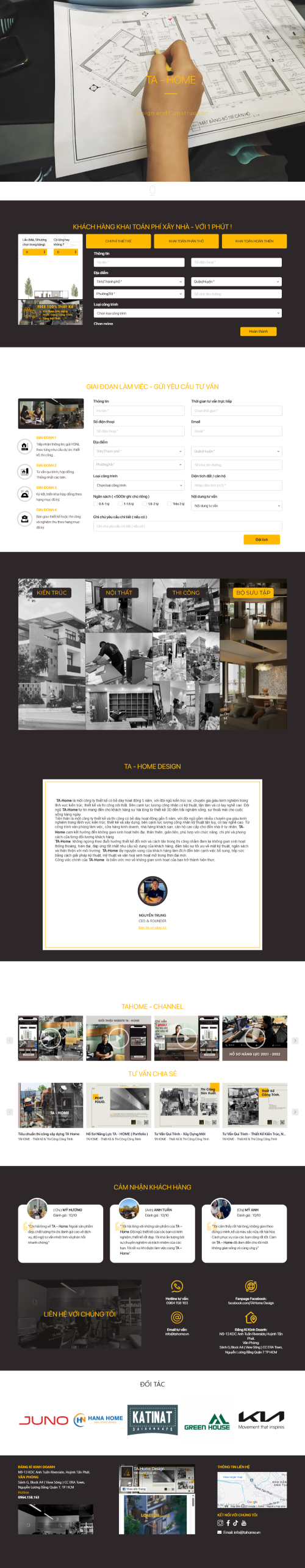 Website kiến trúc TA-Home