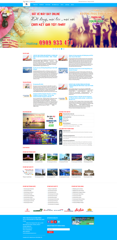 Thiết kế website đặt vé máy bay