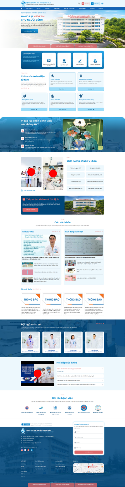 Website Bệnh Viện Sản Nhi Quảng Ngãi