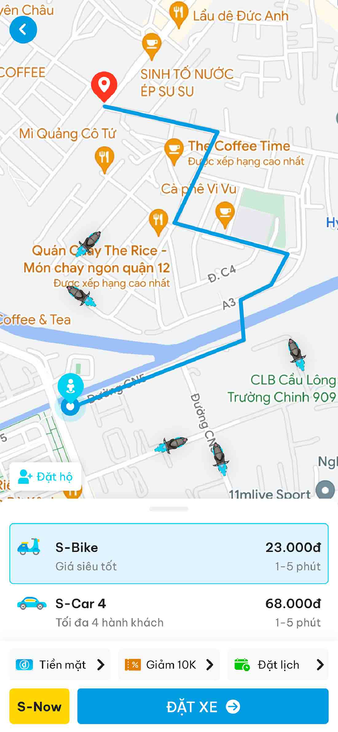 SKY : Đặt xe / Giao hàng / Food / Mua sắm