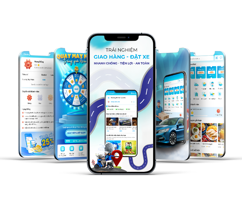 SKY : Đặt xe / Giao hàng / Food / Mua sắm