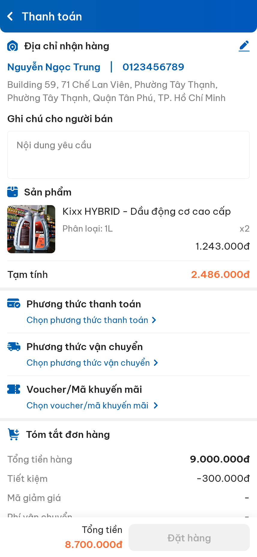 Thiết kế app dầu nhớt RPM