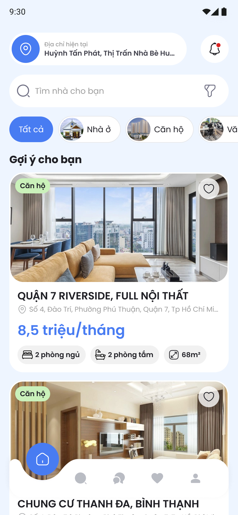 App cho thuê Nhà trọ / Văn phòng / Chung cư