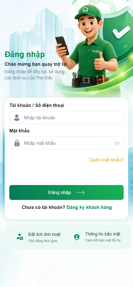 Ứng Dụng gọi thợ