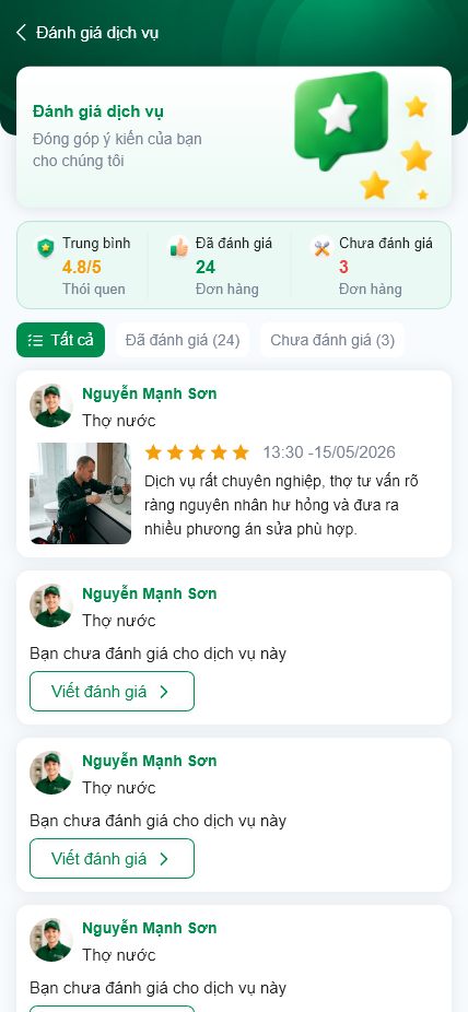 Ứng Dụng gọi thợ