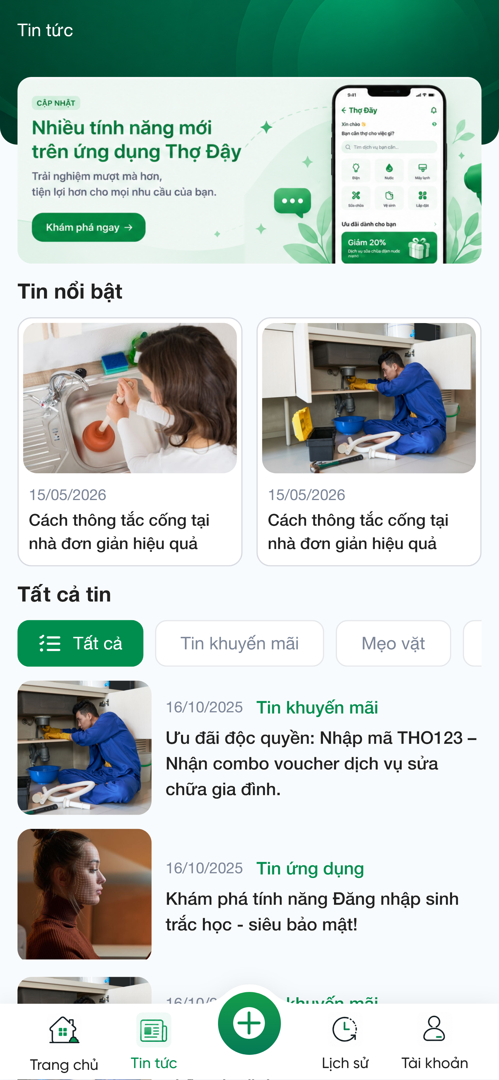 Ứng Dụng gọi thợ